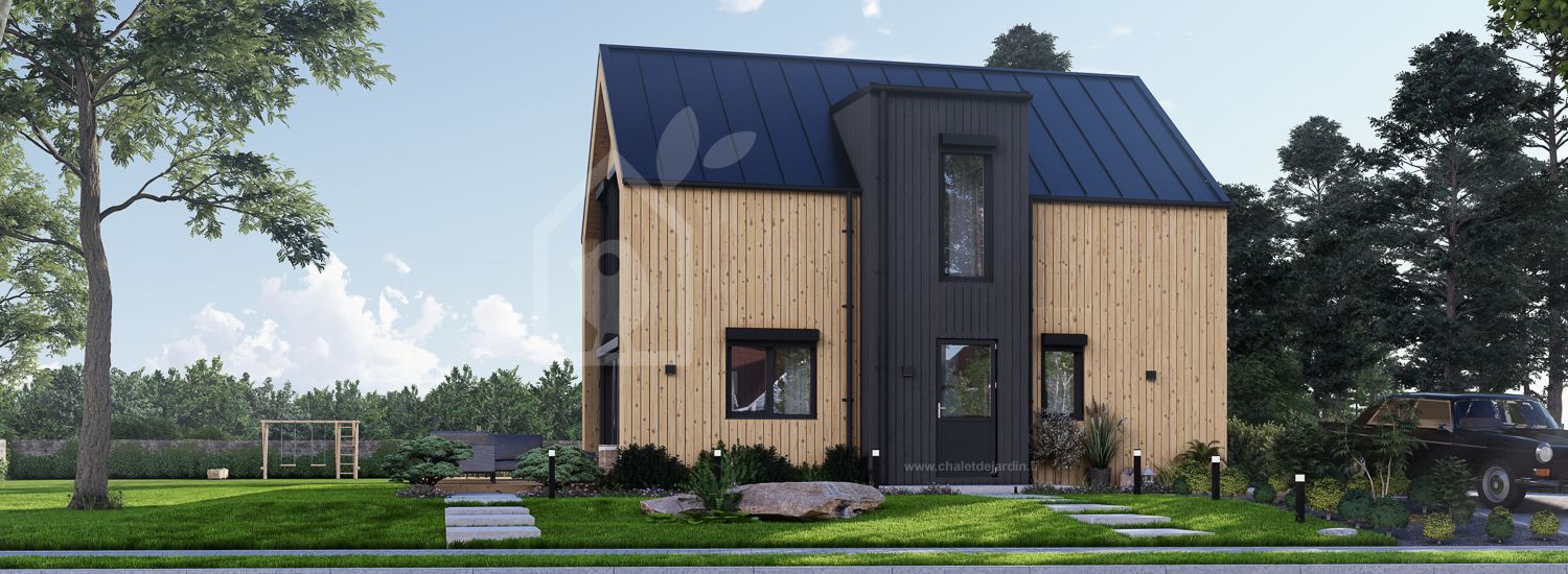 maison en bois astrid rv (isolé re2020, 44 mm + bardage), 92 m² maison en bois astrid rv (isolé re2020, 44 mm + bardage), 92 m²