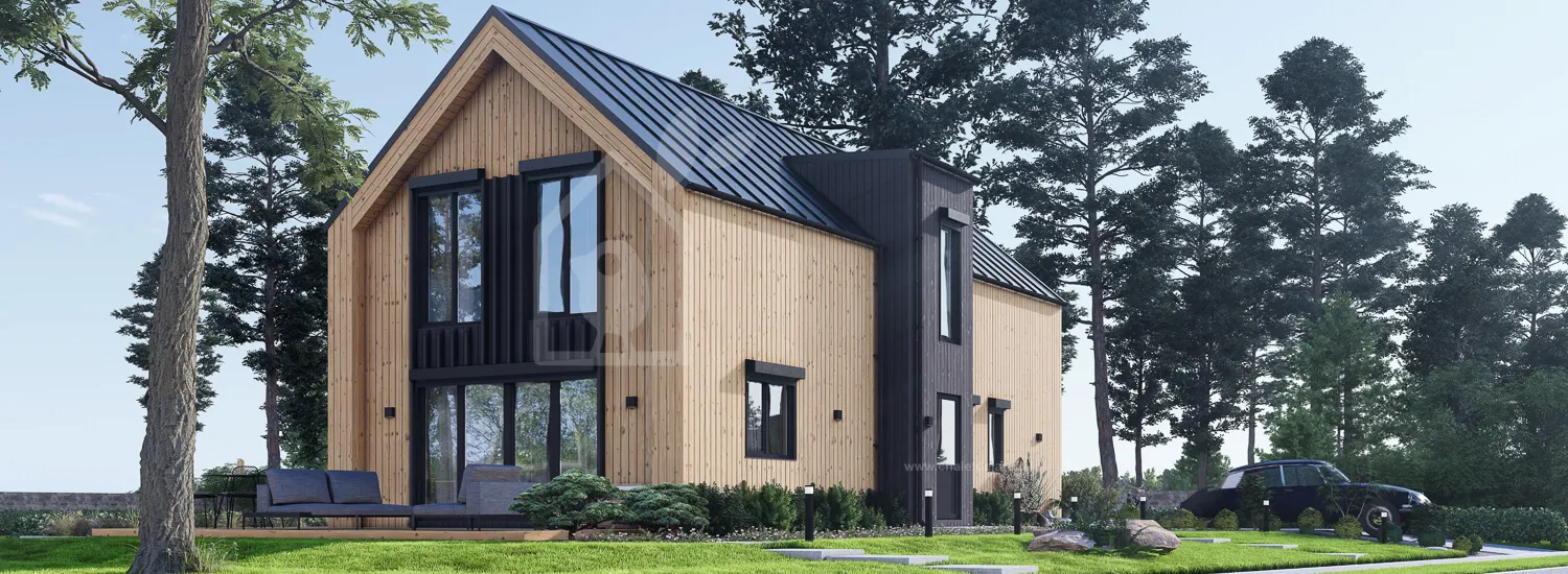 maison en bois ingrid rv (isolé re2020, 44 mm + bardage), 137 m² maison en bois ingrid rv (isolé re2020, 44 mm + bardage), 137 m²