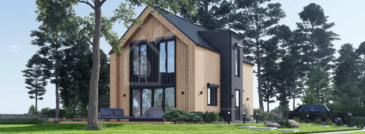 maison en bois astrid rv (isolé re2020, 44 mm + bardage), 92 m² maison en bois astrid rv (isolé re2020, 44 mm + bardage), 92 m²